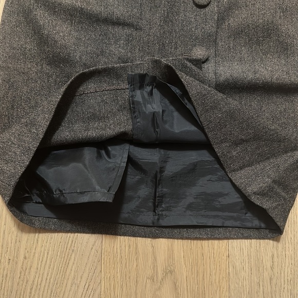 Ann Taylor Loft, Mini, Brown, 4-Button Skirt - Picture 3 of 4